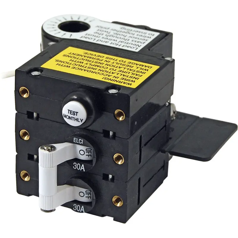 Blue Sea A-Series Elci Main Circuit Breaker - Double Pole 120V Ac 30A 1