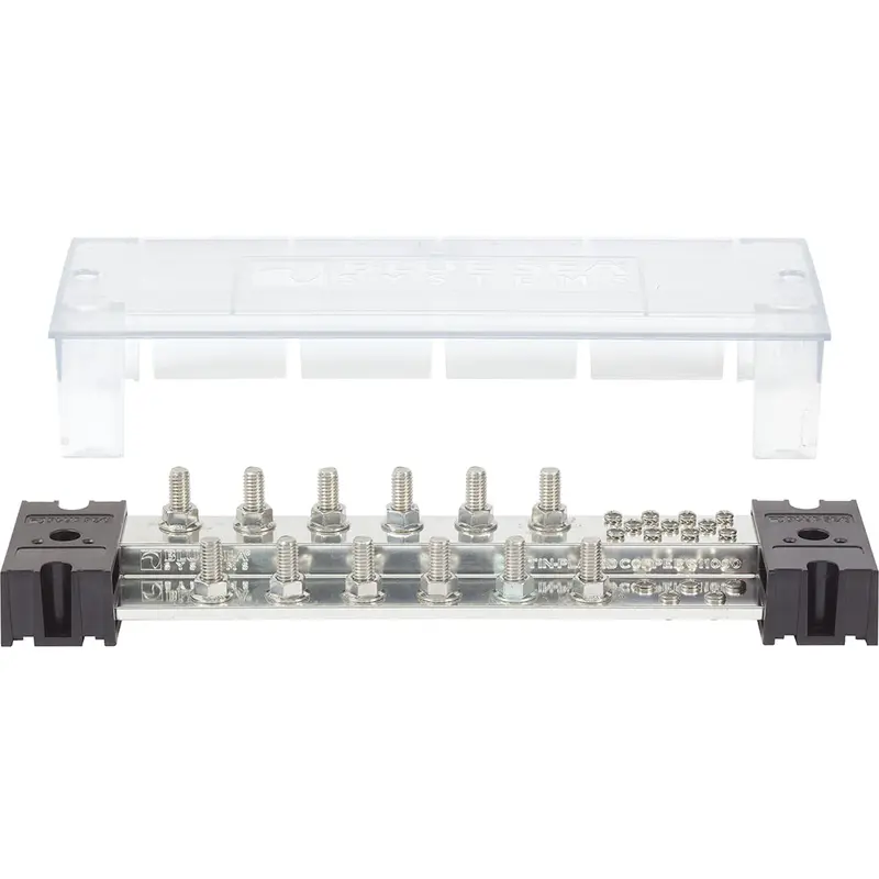 Blue Sea Powerbar 1000 - 12 3/8" Terminal Studs W/Cover 1