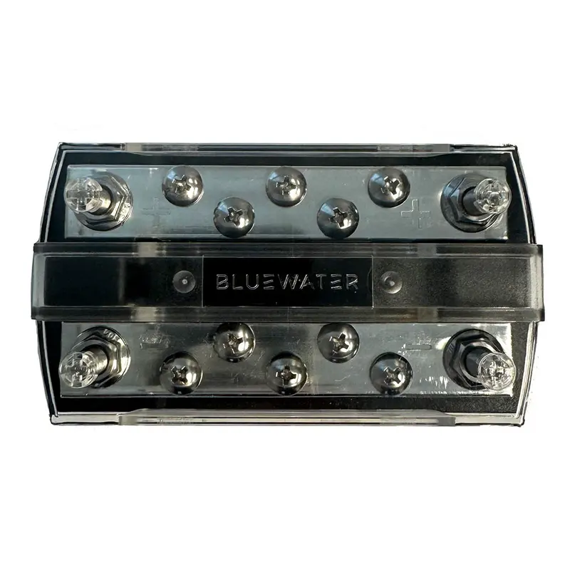 Bluewater 10 Position 150Amp 1/4" Busbar W/Cover 1