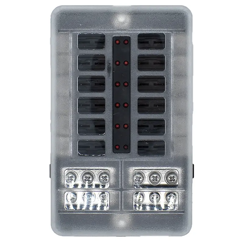 Bluewater 12 Position Fuse Block W/Leds 1