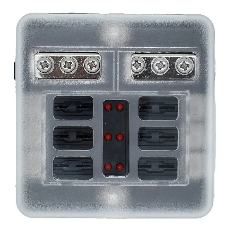 Bluewater 6 Position Fuse Block W/Leds 1