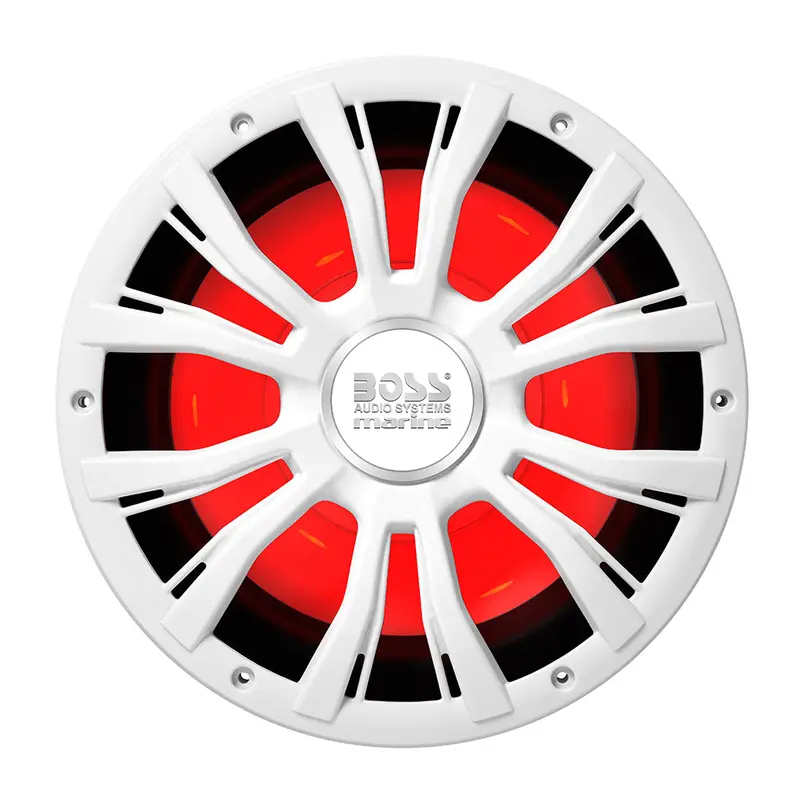 Boss Audio 10" Mrg10w Subwoofer W/Rgb Lighting - White - 800W 1