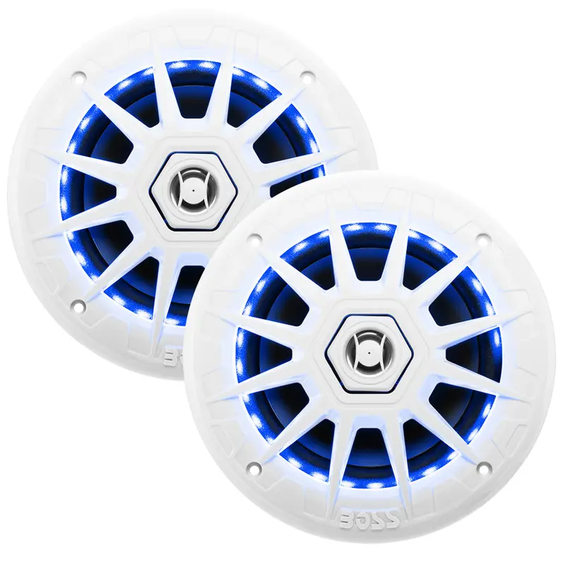Boss Audio 6.5" Mrgb65 Speakers W/Rgb Lighting - White - 200W 1