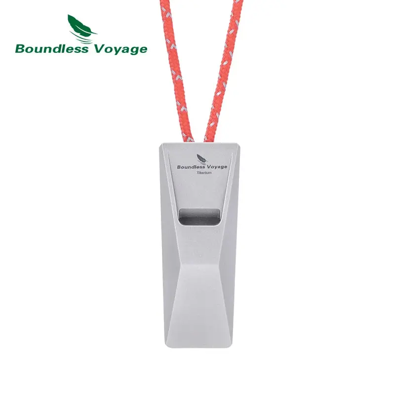 Boundless Voyage Emergency Titanium Whistle With Lanyard 1