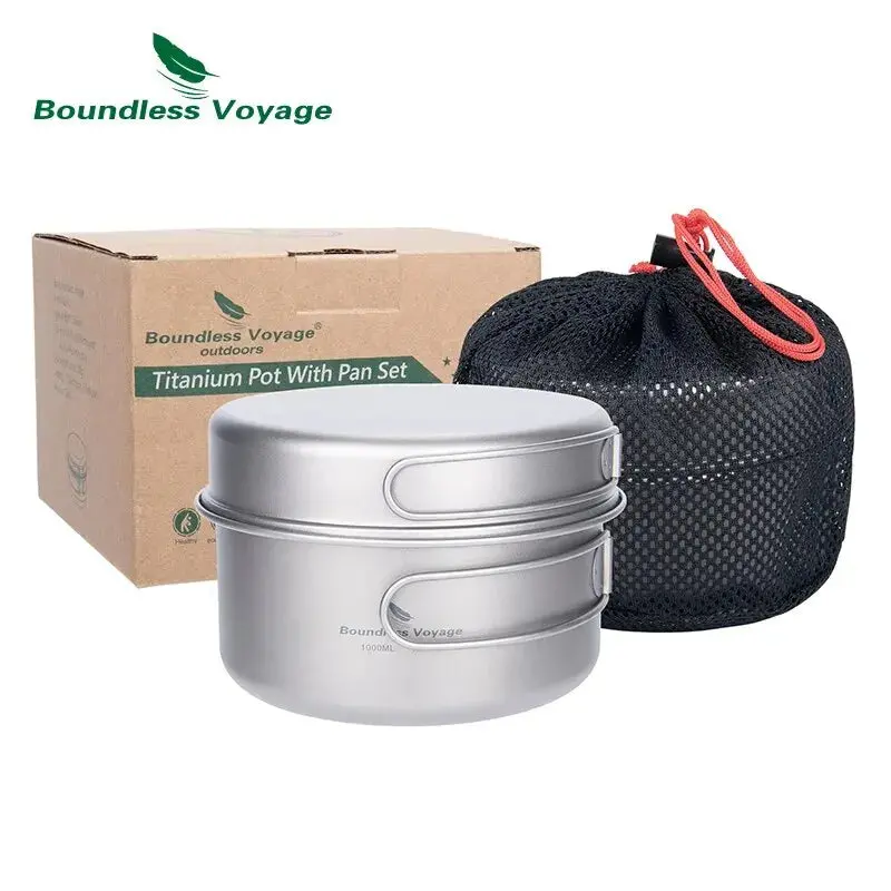Boundless Voyage Titanium Pot Set With Folding Handles 1