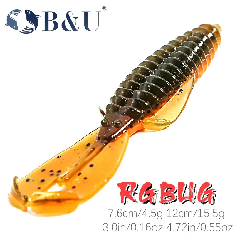 B&U Rgbug 2/5Pcs 76Mm 120Mm Soft Plastic Bug 1