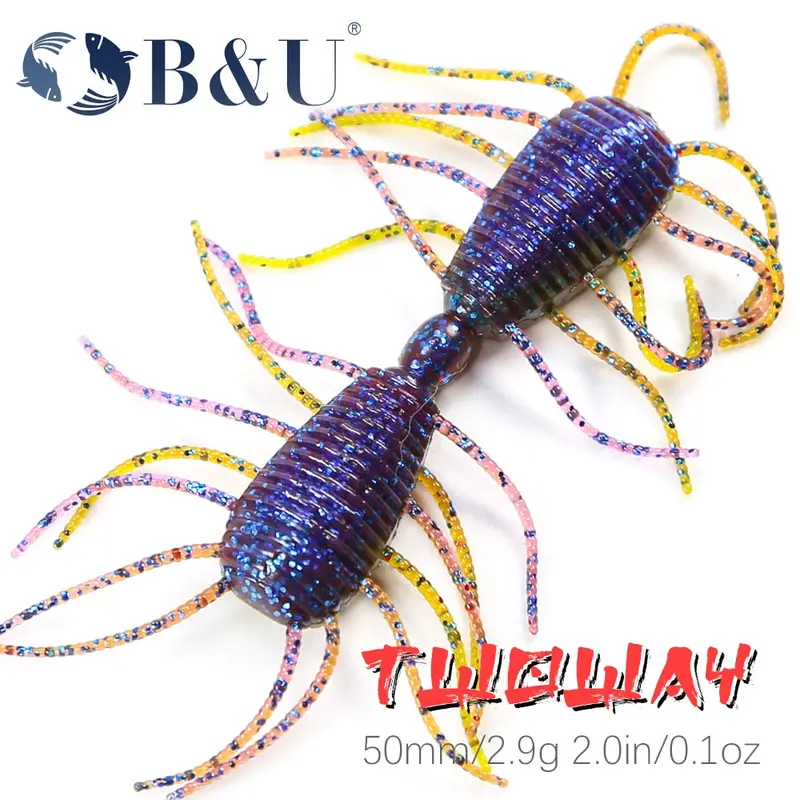 B&U Two Way 8Pcs/Lot Soft Plastic Bug Lure 1