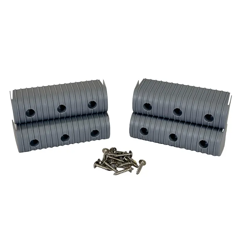 Caliber Bunkwrap End Cap 2X6" Grey Accessory Kit W/Stainless Steel Hardware *4-Pack 1