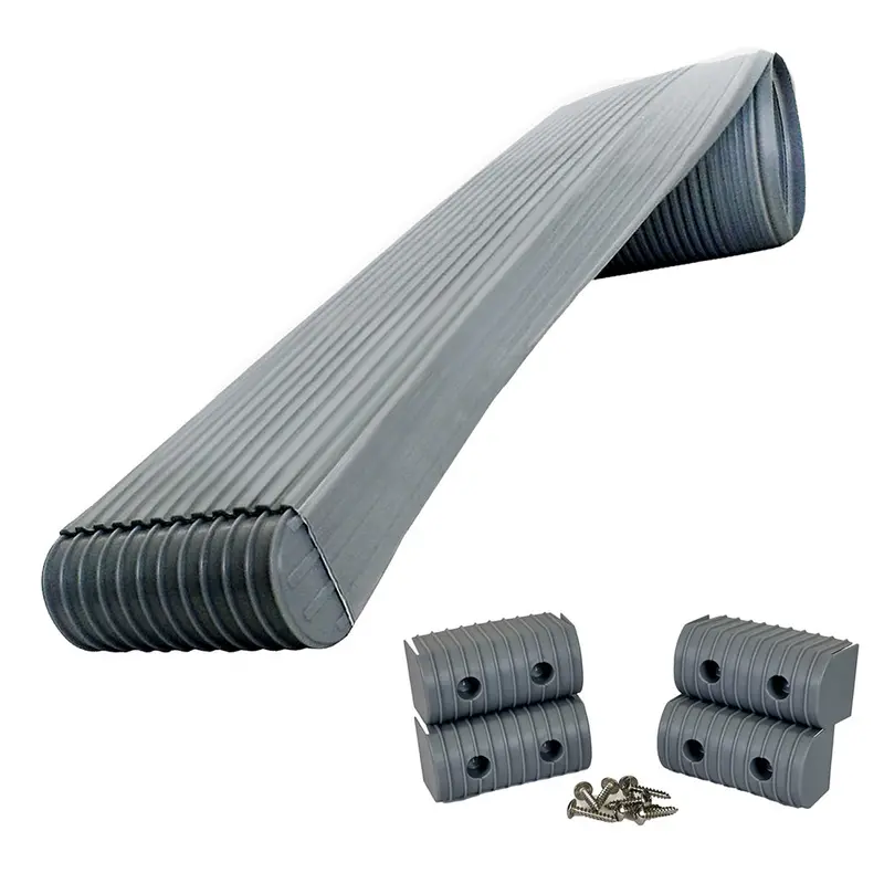 Caliber Bunkwrap Kit - Grey 24' X 2" X 4" Roll + 4 Caps + Hrdw Roll + 4 Endcaps  Stainless Steel Hardware 1