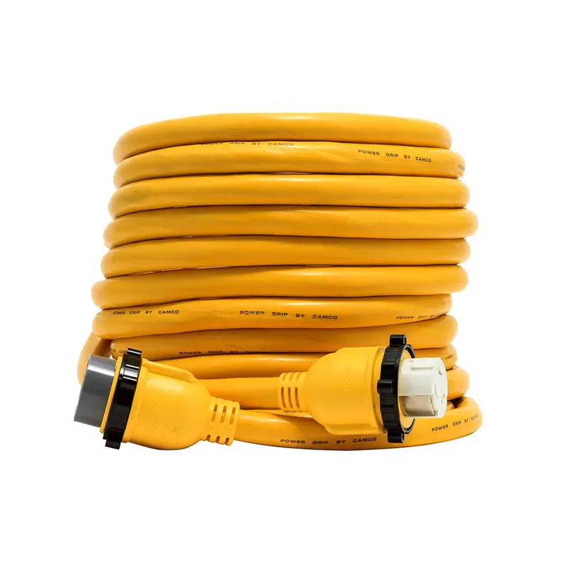 Camco 50 Amp Power Grip Marine Extension Cord - 50 M-Locking/F-Locking Adapter 1
