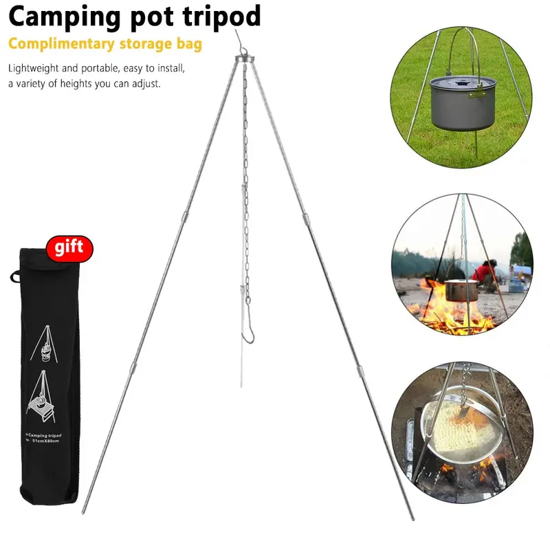 Campfire Tripod For Hanging Pots 1