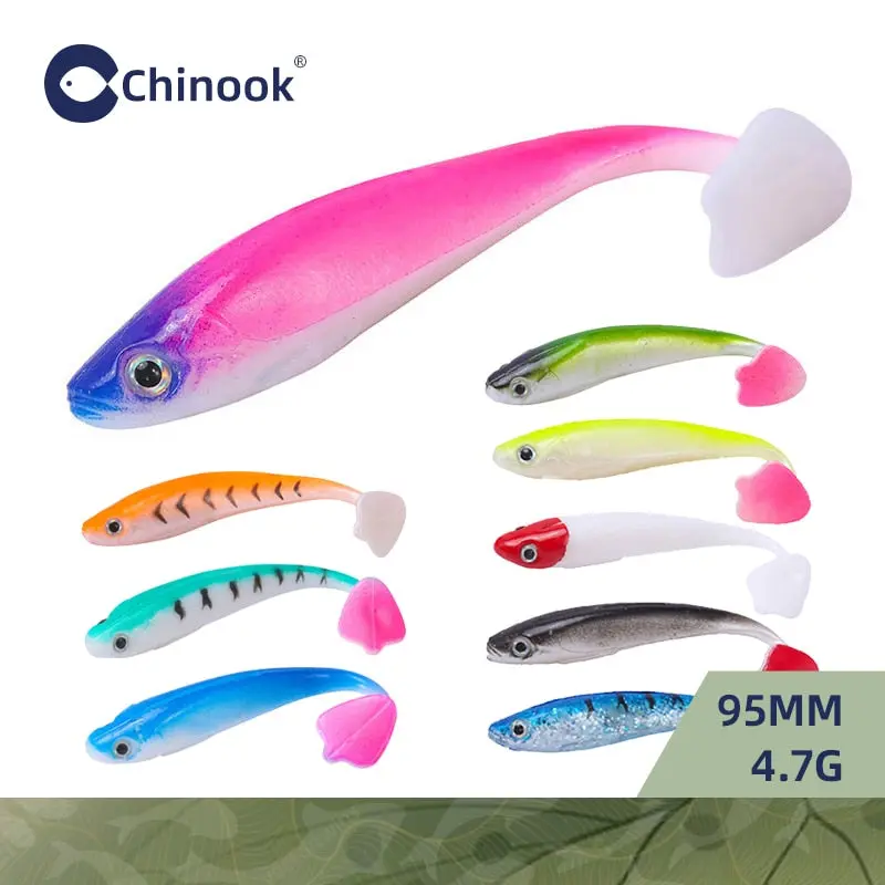 Chinook 3D Soft Paddle Shad Bait 90Mm/4.7G 5Pcs 1