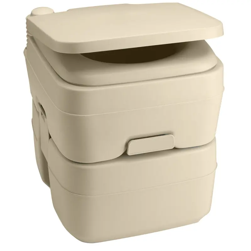 Dometic 965 Portable Toilet W/Mounting Brackets- 5 Gallon - Parchment 1