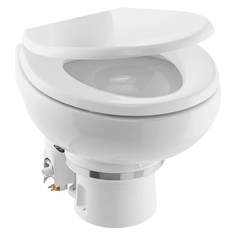 Dometic Masterflush 7160 White Electric Macerating Toilet W/Orbit Base, Raw Water Flush - 12V 1