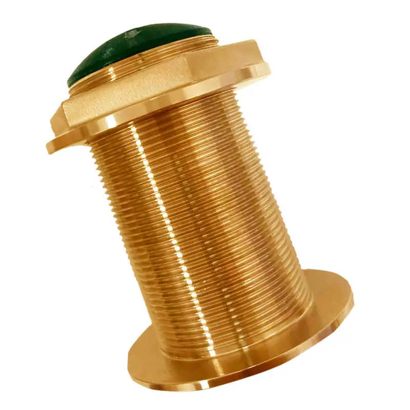 Echonautics Bronze Low-Profile Thru-Hull High-Frequency Chirp Transducer - 600W, 18 Tilt, 130-210Khz 1