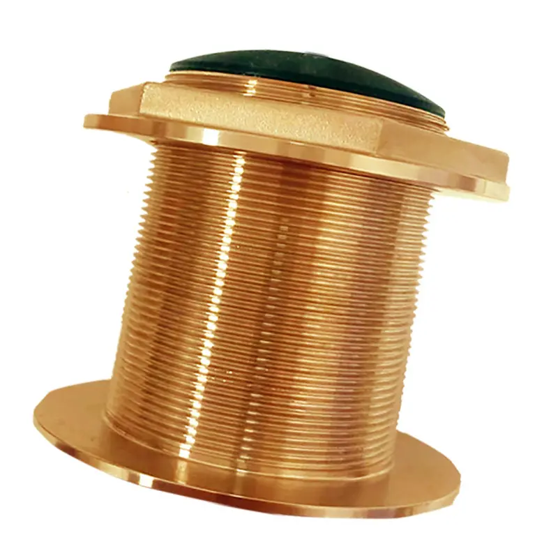 Echonautics Bronze Low-Profile Thru-Hull Medium-Frequency Chirp Transducer - 1Kw, 18 Tilt, 85-135Khz 1
