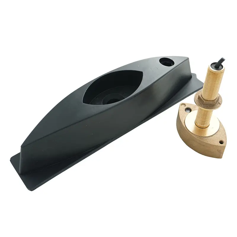 Echonautics Bronze Stem Thru-Hull Cw Dual-Frequency Transducer W/Fairing Block - 600W, 50/200 Khz 1