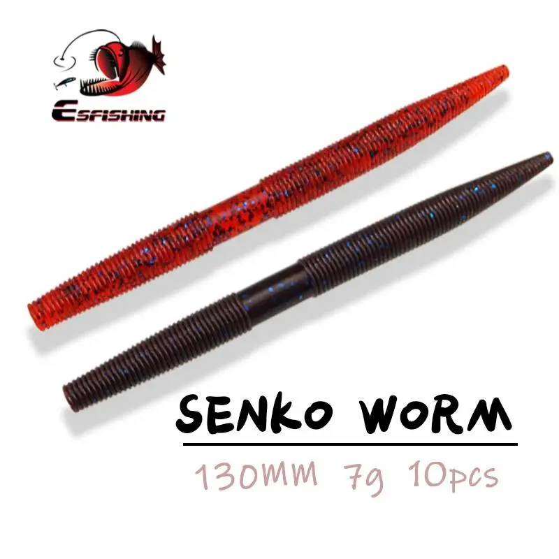 Esfishing 10Pcs Senko Worm 130Mm/7G 1