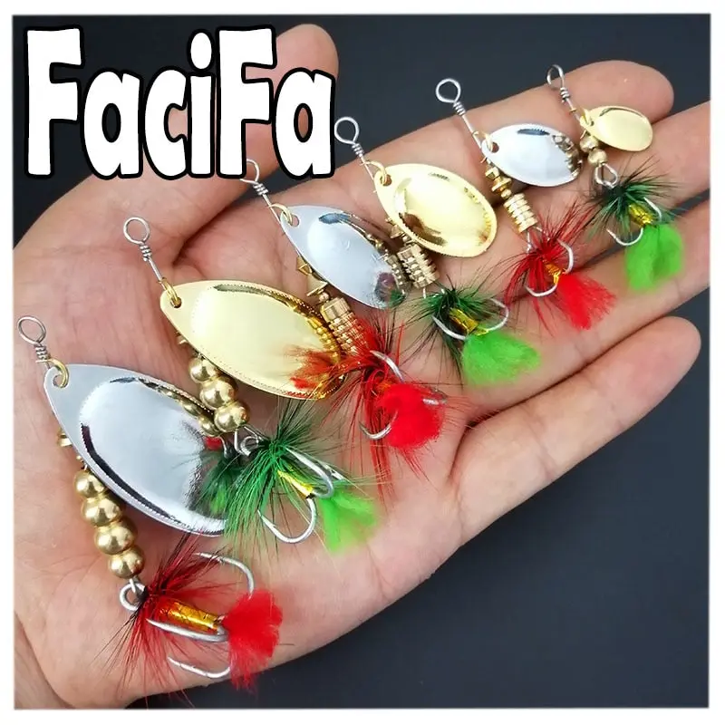 Facifa 1Pc Brass Inline Feathered Spinner 1