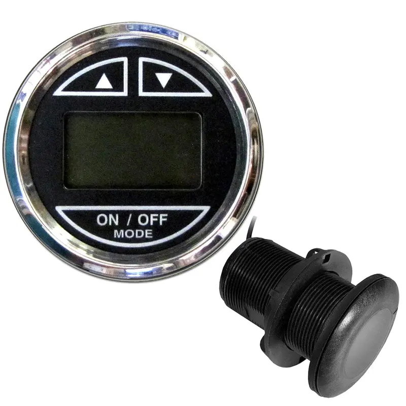 Faria Chesapeake Black 2" Depth Sounder W/Thru-Hull Transducer 1