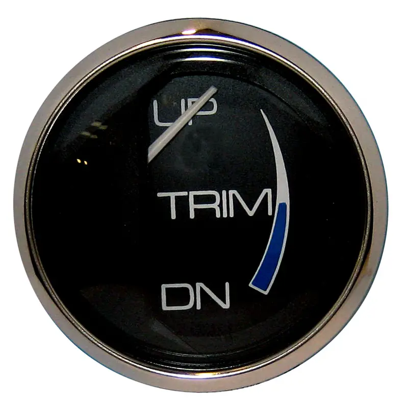 Faria Chesapeake Black 2" Trim Gauge (Mercury / Mariner / Mercruiser / Volvo Dp / Yamaha 01 And Newer) 1
