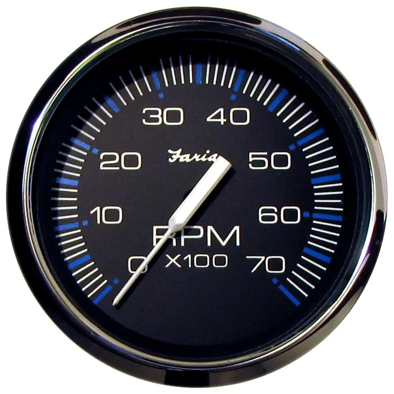 Faria Chesapeake Black 4" Tachometer - 7000 Rpm (Gas) (All Outboards) 1