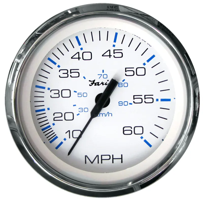 Faria Chesapeake White Ss 4" Speedometer - 60Mph (Pitot) 1
