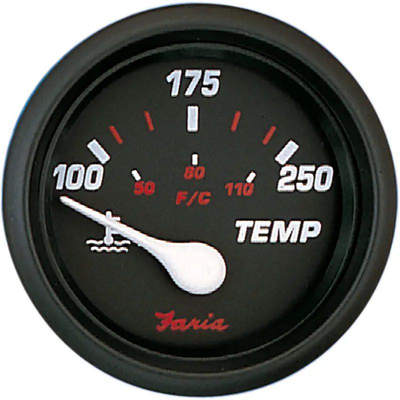 Faria Professional Red 2" Water Temp 1
