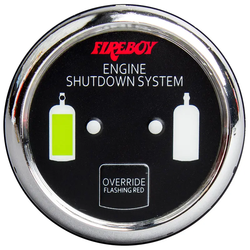 Fireboy-Xintex Deluxe Helm Display W/Gauge Body, Led  Color Graphics F/Engine Shutdown System - Chrome Bezel Display 1