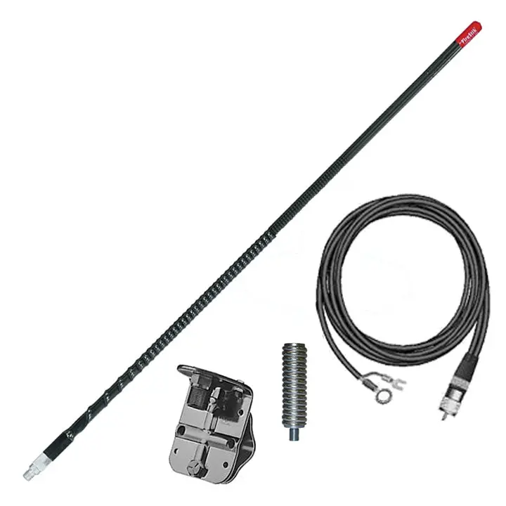 Firestik 4' (122Cm) Single Mirror "Ngp" Kit Complete (Black) 1