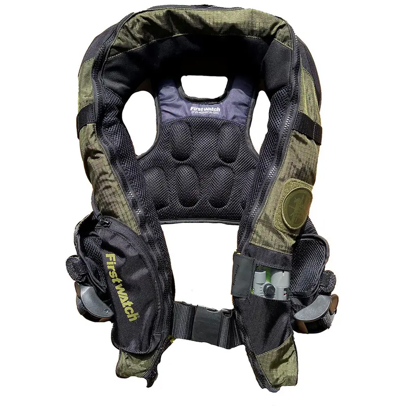 First Watch Auto/Manual Convertible 38G Inflatable Pfd - Green 1