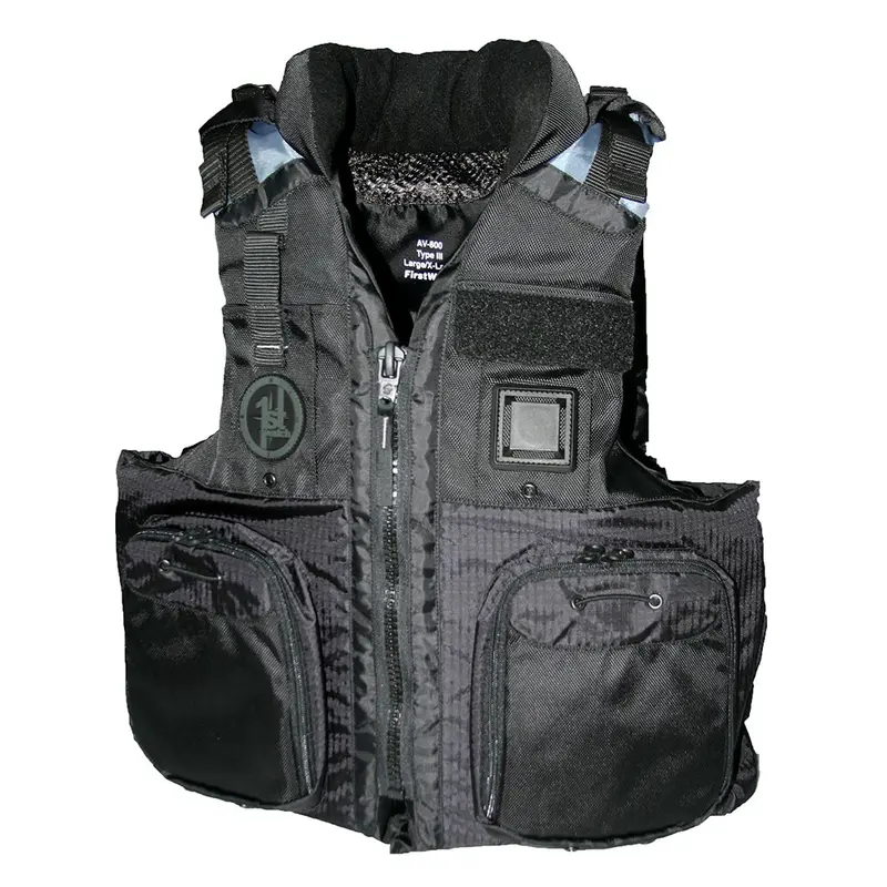First Watch Av-800 Four Pocket Flotation Vest - Black - Large To Xl 1