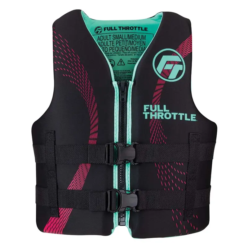 Full Throttle Adult Rapid-Dry Life Jacket - S/M - Aqua/Black 1