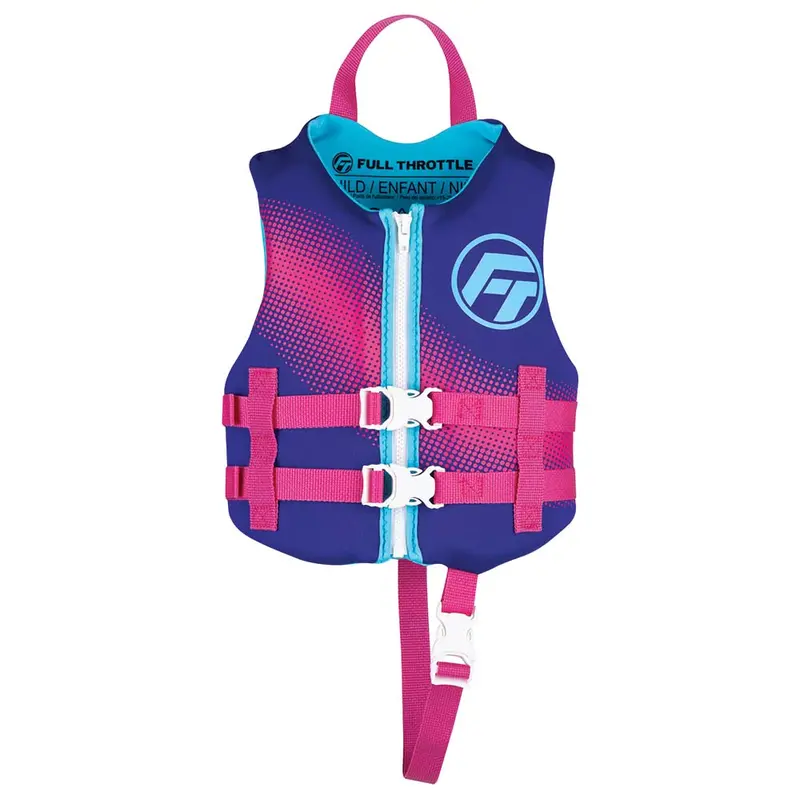 Full Throttle Child Rapid-Dry Life Jacket -Purple 1