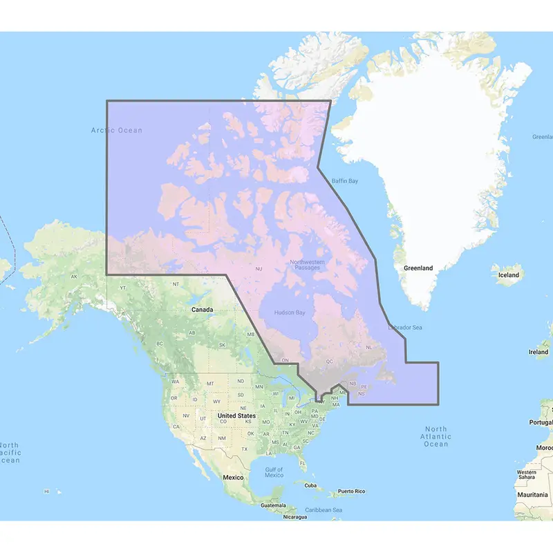 Furuno Canada North  East - Vector Charts, 3D Data  Standard Resolution Satellite Photos - Unlock Code 1