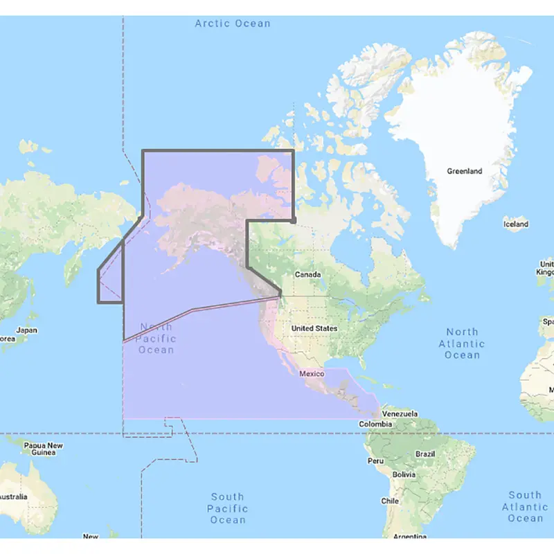 Furuno Us  Canada Pacific Coast, Hawaii, Alaska, Mexico To Panama - C-Map Mega Wide Chart - Unlock Code 1