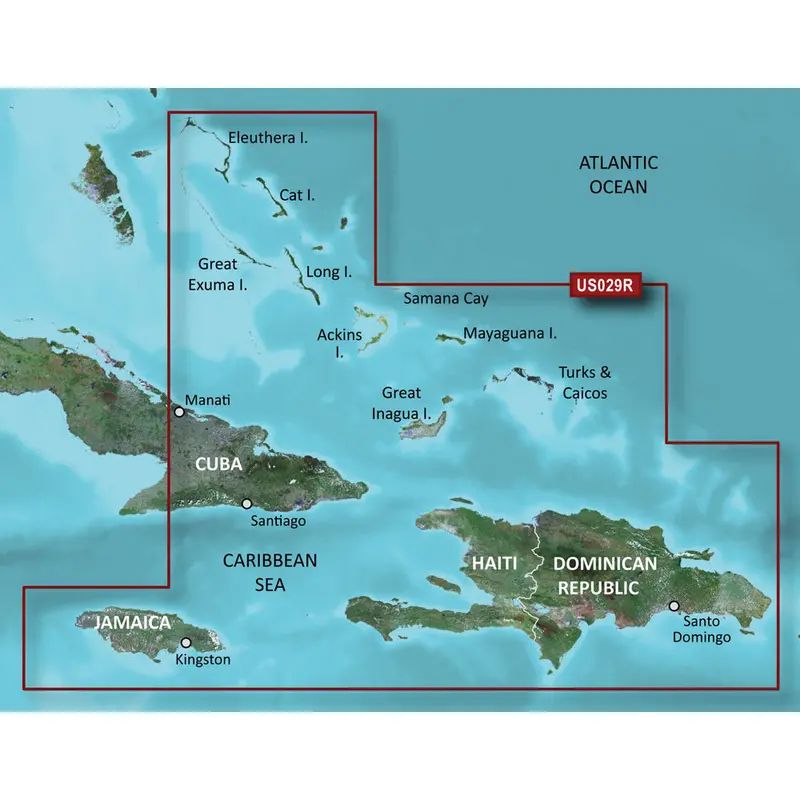 Garmin Bluechart G3 Hd - Hxus029r - Southern Bahamas - Microsd/Sd 1