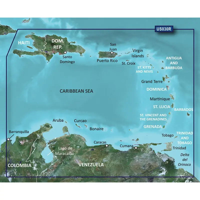 Garmin Bluechart G3 Hd - Hxus030r - Southeast Caribbean - Microsd/Sd 1
