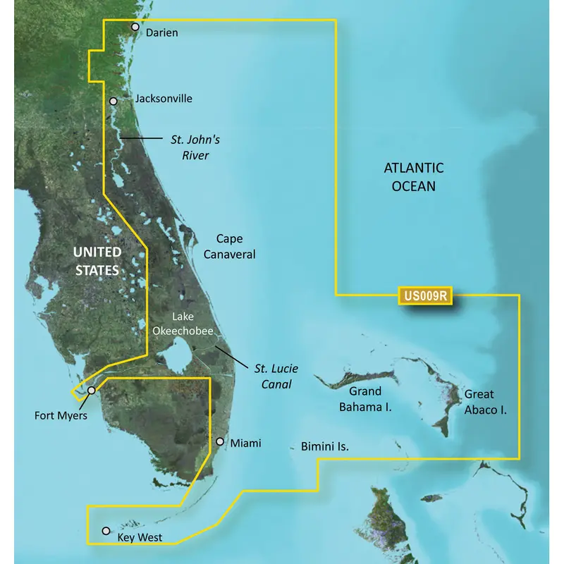 Garmin Bluechart G3 Vision Hd - Vus009r - Jacksonville - Key West - Microsd/Sd 1