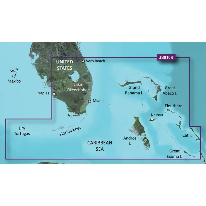 Garmin Bluechart G3 Vision Hd - Vus010r - Southeast Florida - Microsd/Sd 1