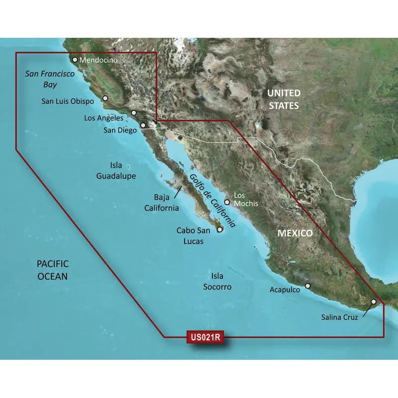 Garmin Bluechart G3 Vision Hd - Vus021r - California-Mexico - Microsd/Sd 1