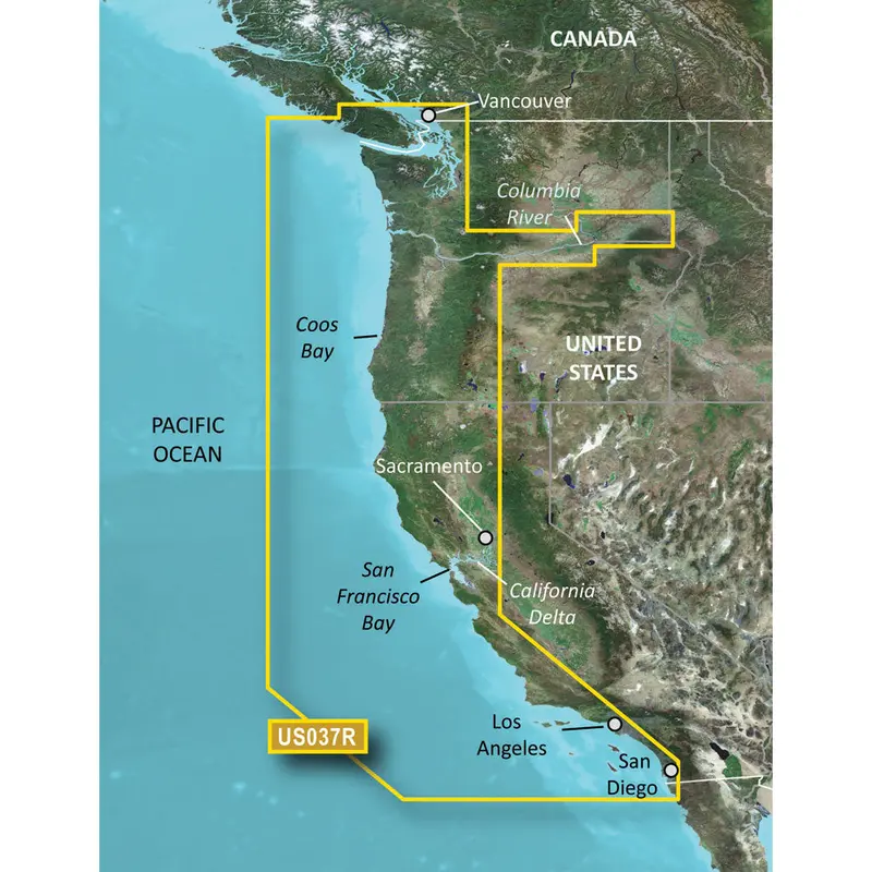 Garmin Bluechart G3 Vision Hd - Vus037r - Vancouver - San Diego - Microsd/Sd 1