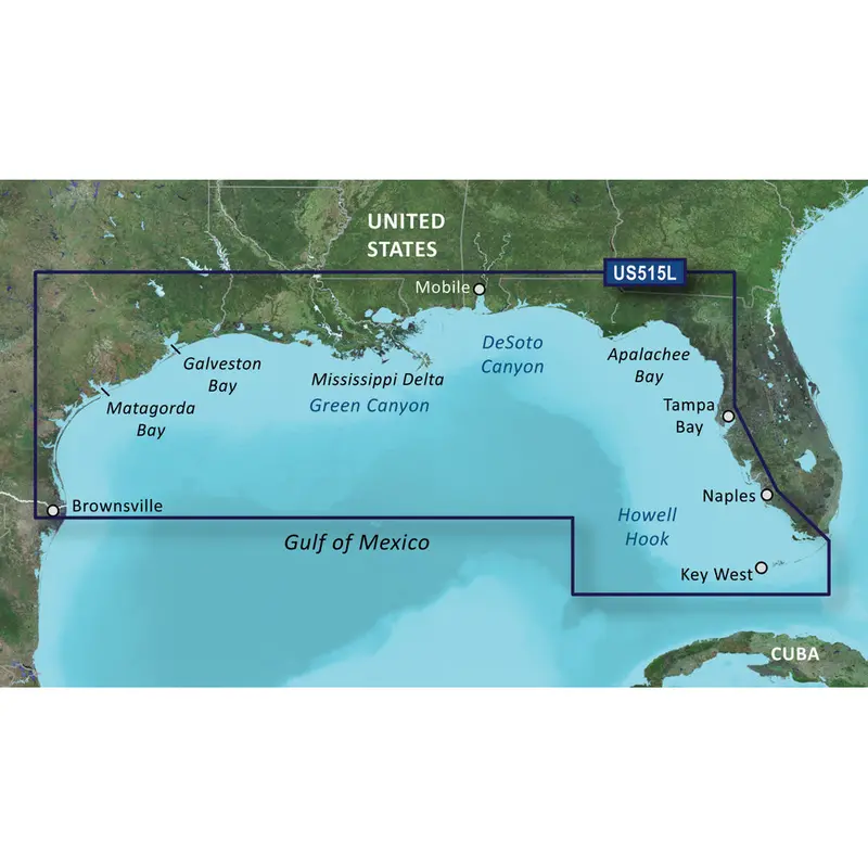 Garmin Bluechart G3 Vision Hd - Vus515l - Brownsville - Key Largo - Microsd/Sd 1