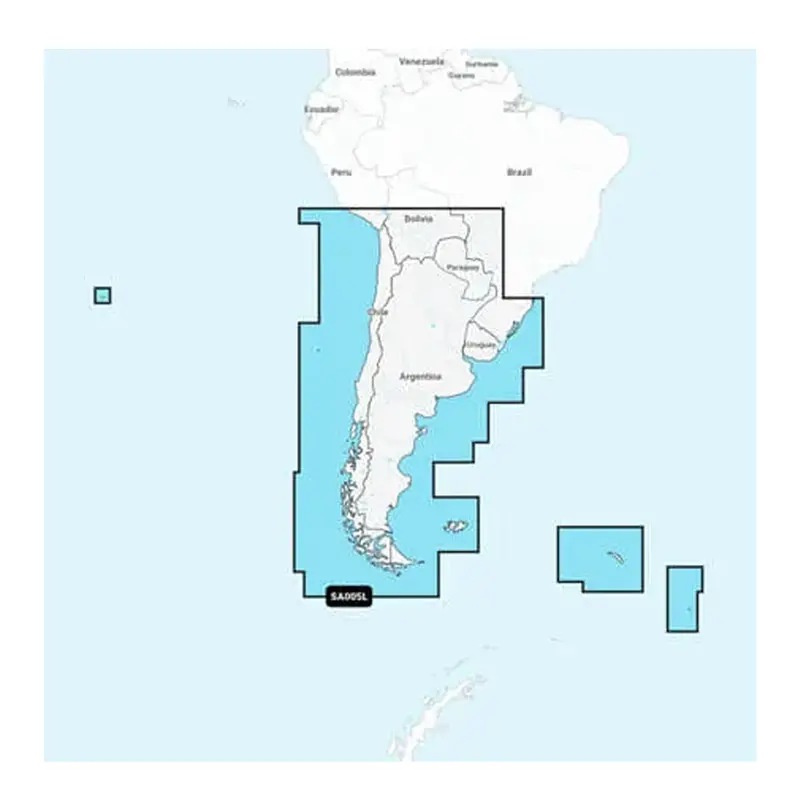 Garmin Navionics+ Nssa005l - Chile, Argentina  Easter Island - Marine Chart 1