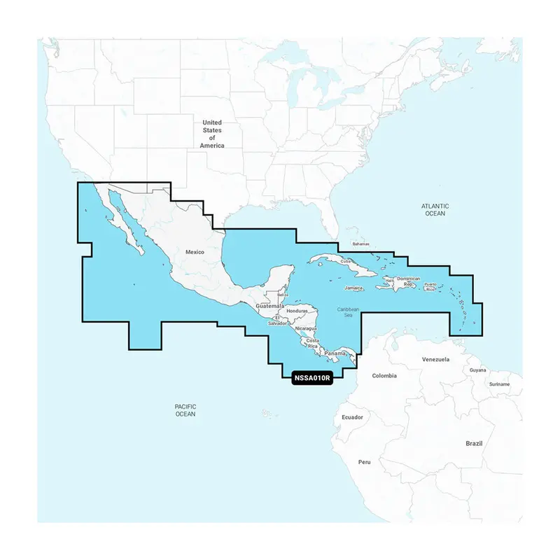 Garmin Navionics+ Nssa010r Central America  Caribbean 1