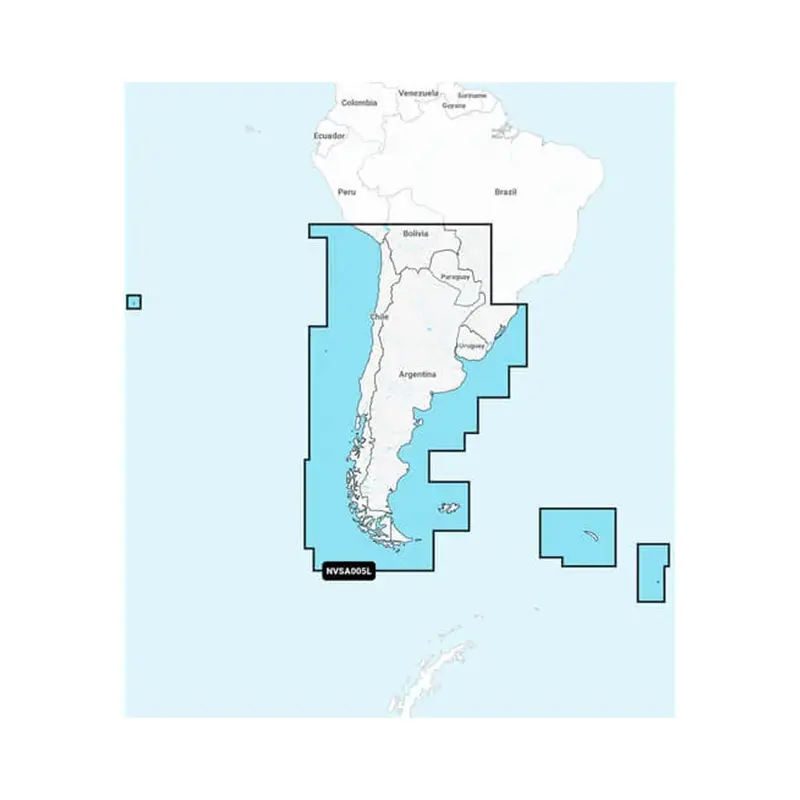 Garmin Navionics Vision+ Nvsa005l - Chile, Argentina  Easter Island - Marine Charts 1