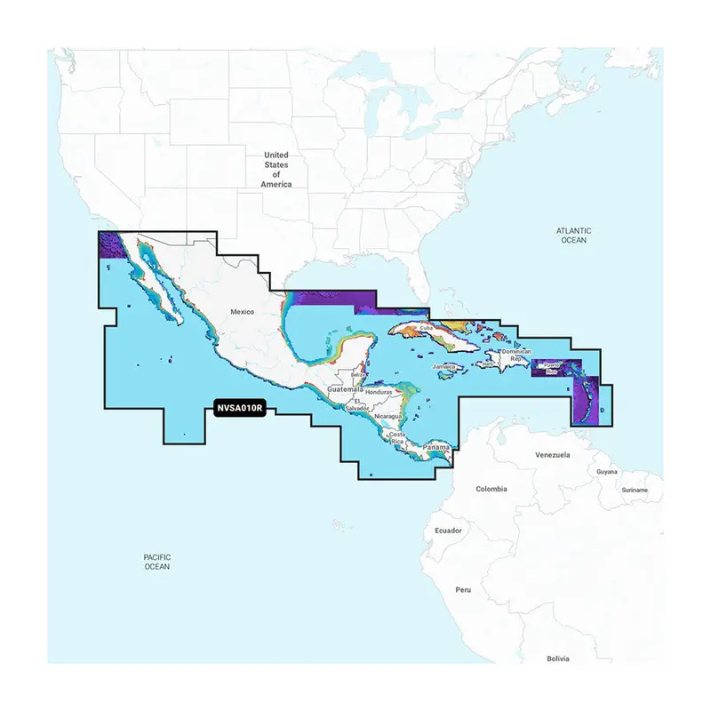 Garmin Navionics Vision+ Nvsa010r Central America  Caribbean 1