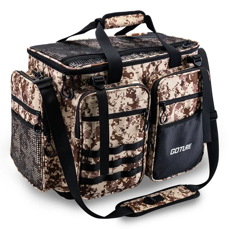Goture Black Camouflage Pro Fishing Tackle Bag 2