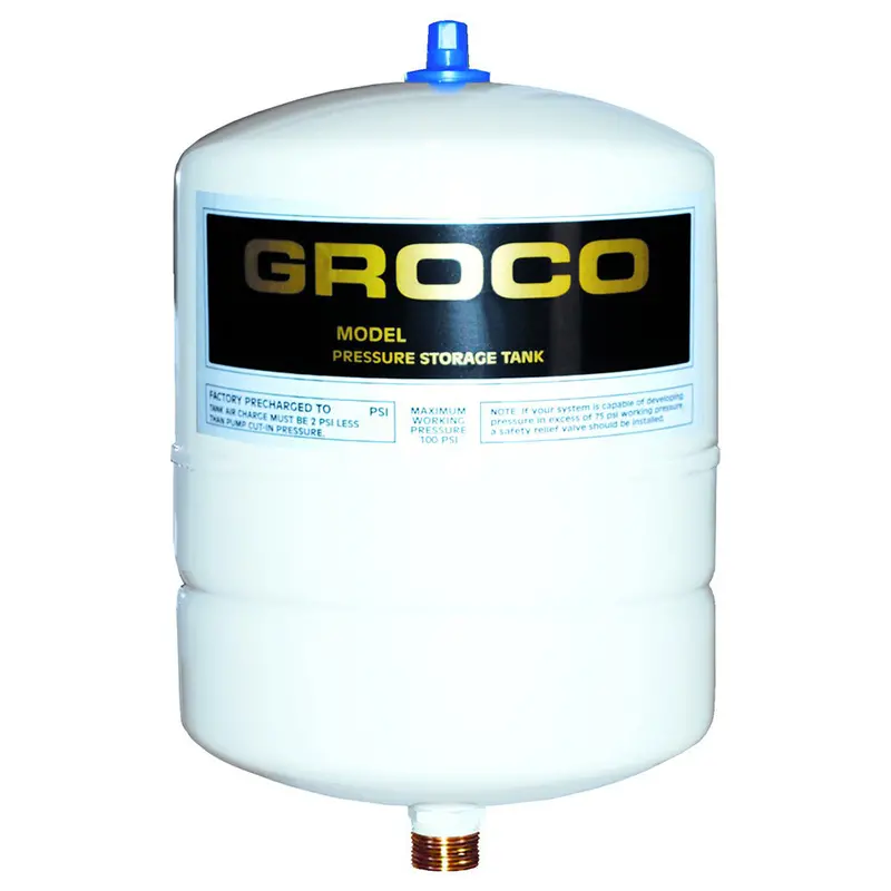 Groco Pressure Storage Tank - 0.5 Gallon Drawdown 1