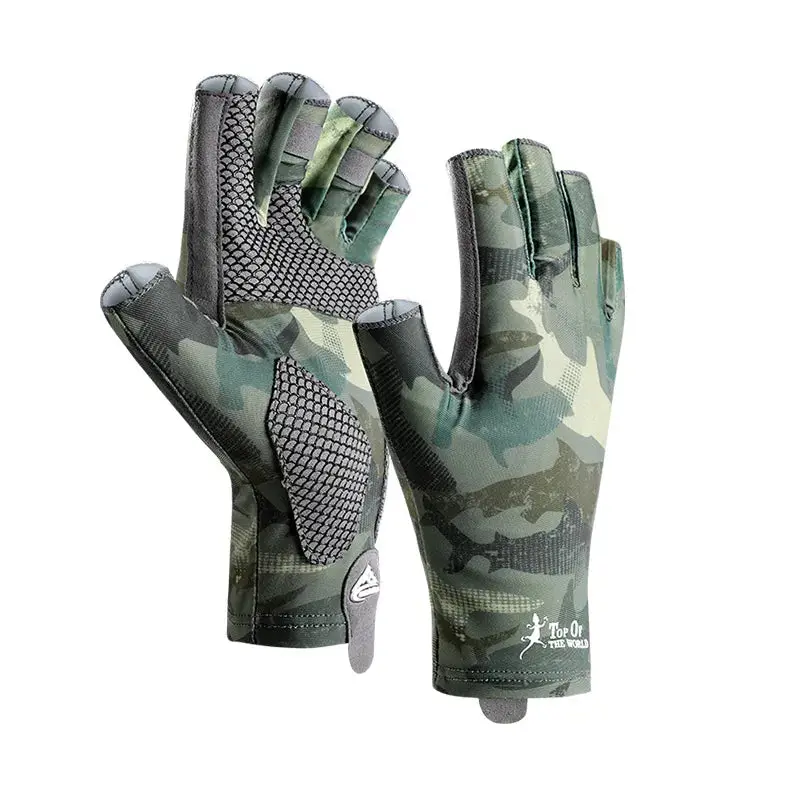 Half Finger Anti-Slip Quick-Drying Fishing Gloves 1